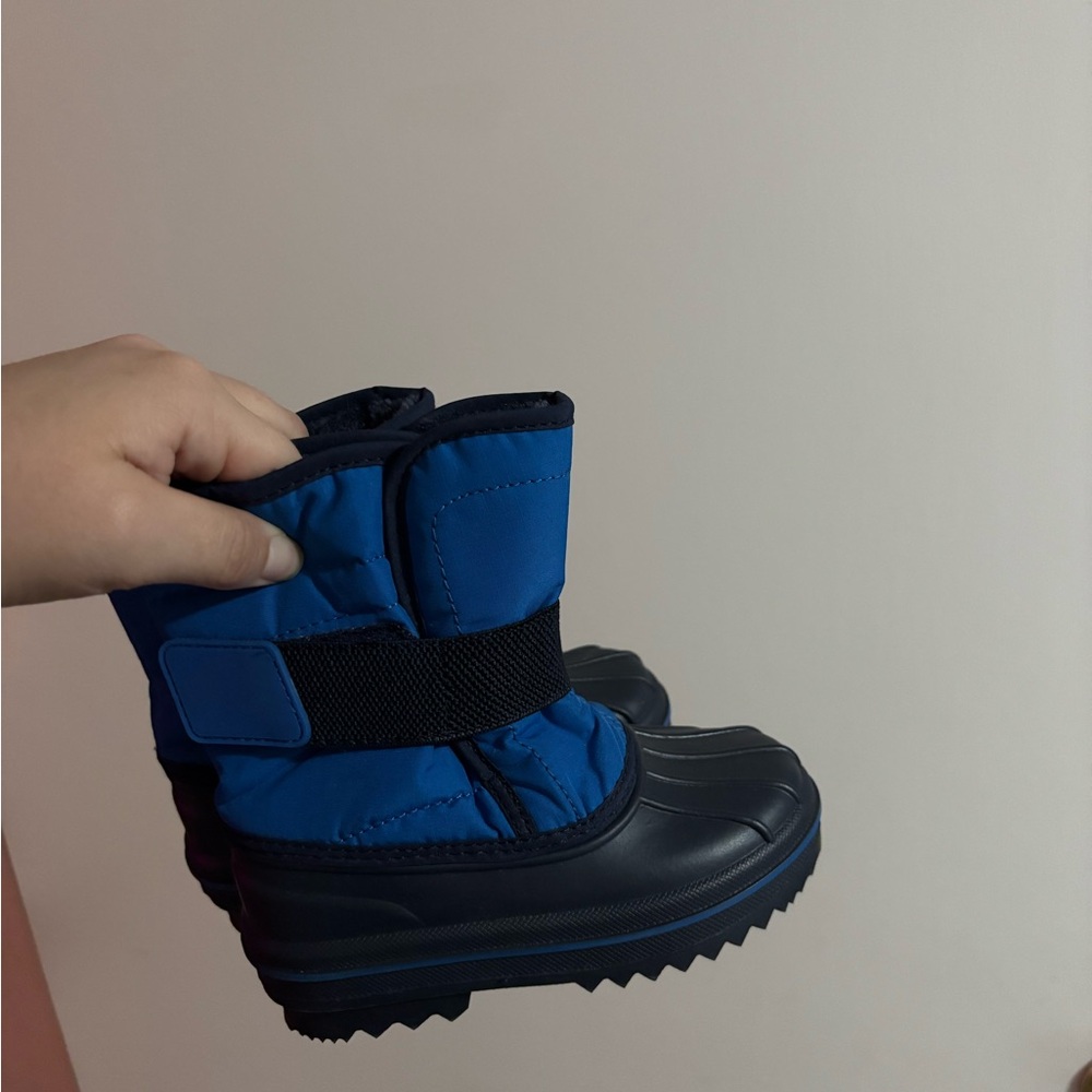 Blue and Black Winter Boots